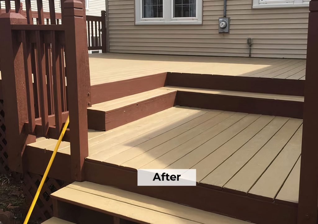 Built in deck stairs