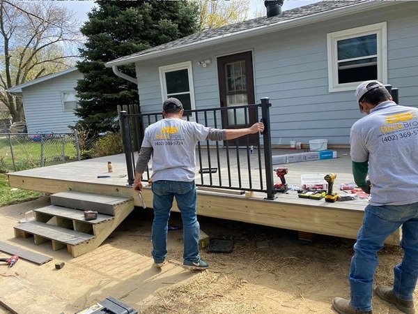 Installing a deck railing