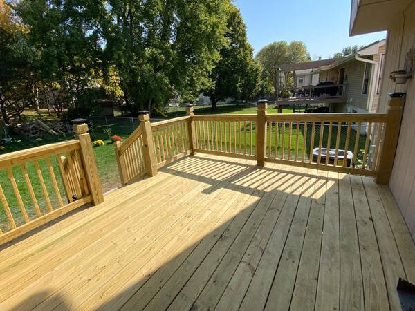 After remodeling deck