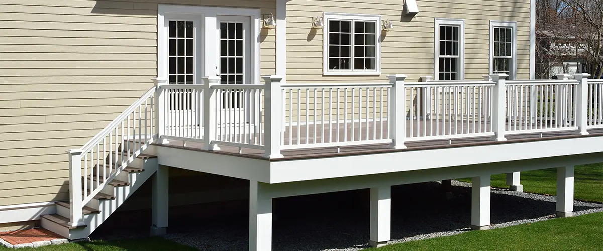 Building permits for an elevated deck with railings