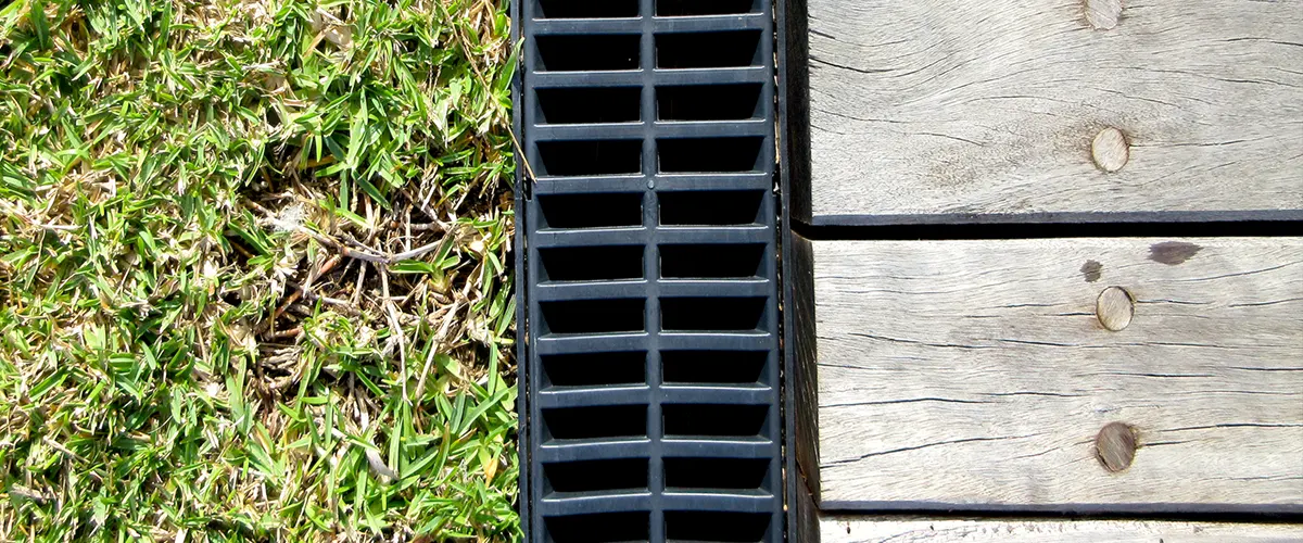 black drainage system for decks
