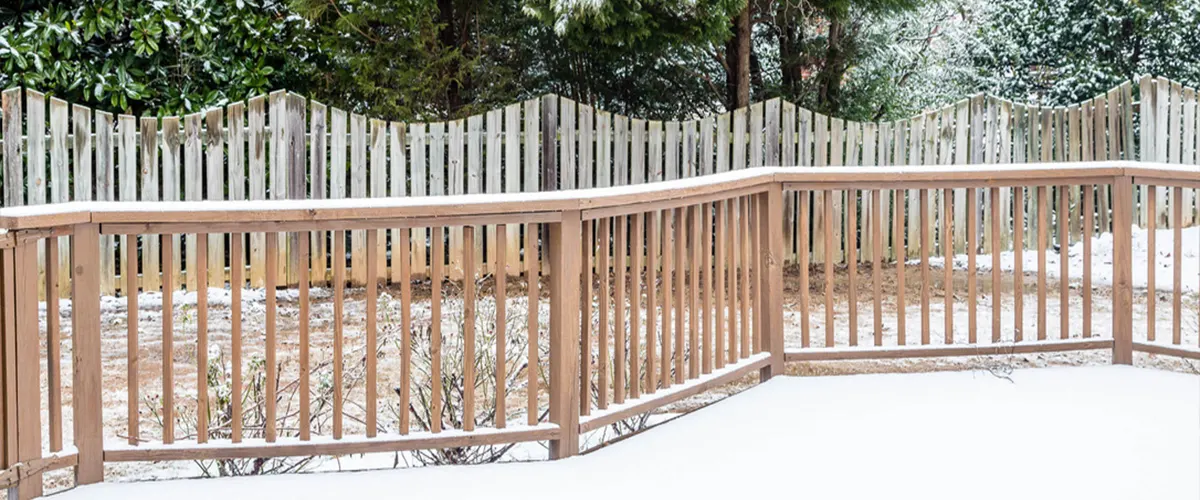 Deck in winter