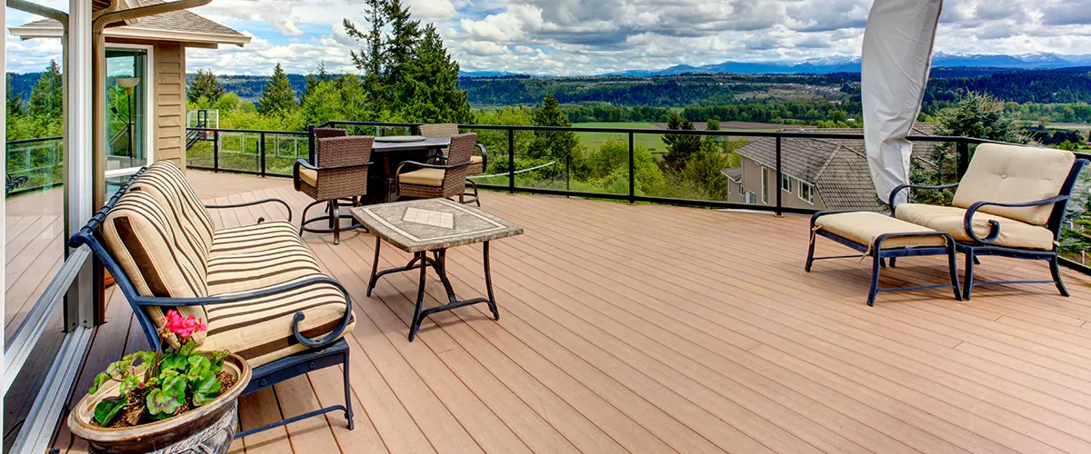 mountain view deck