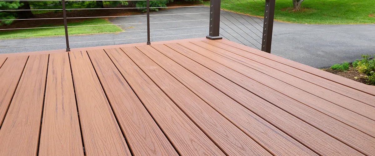 composite deck with metal railings