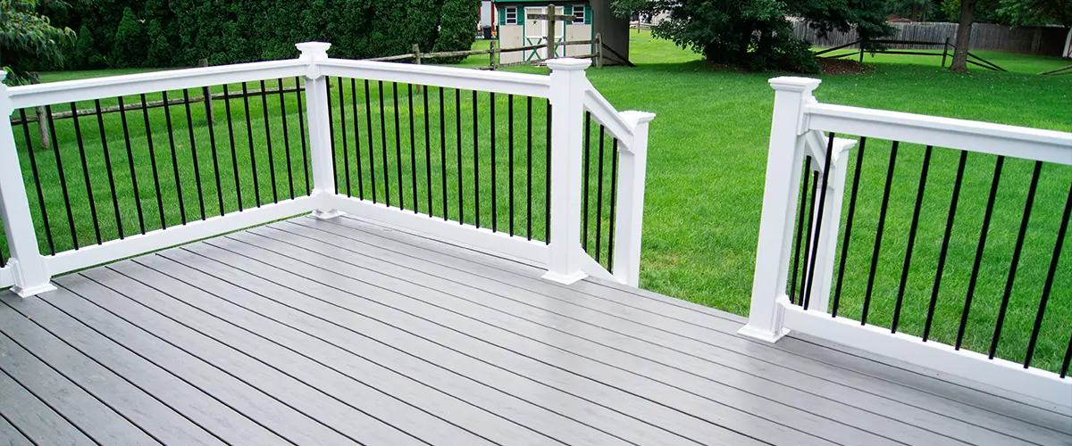 metal railing with wood posts