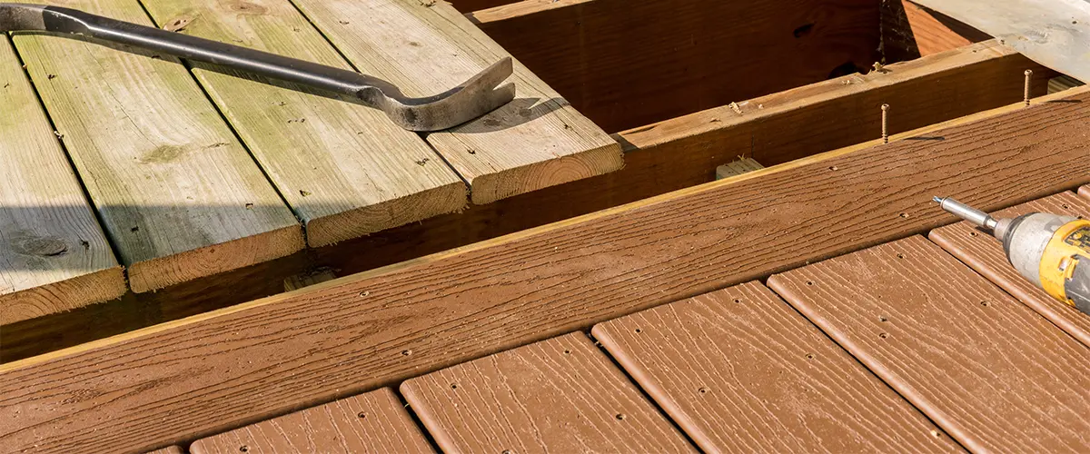 Resurfacing wood decking with composite