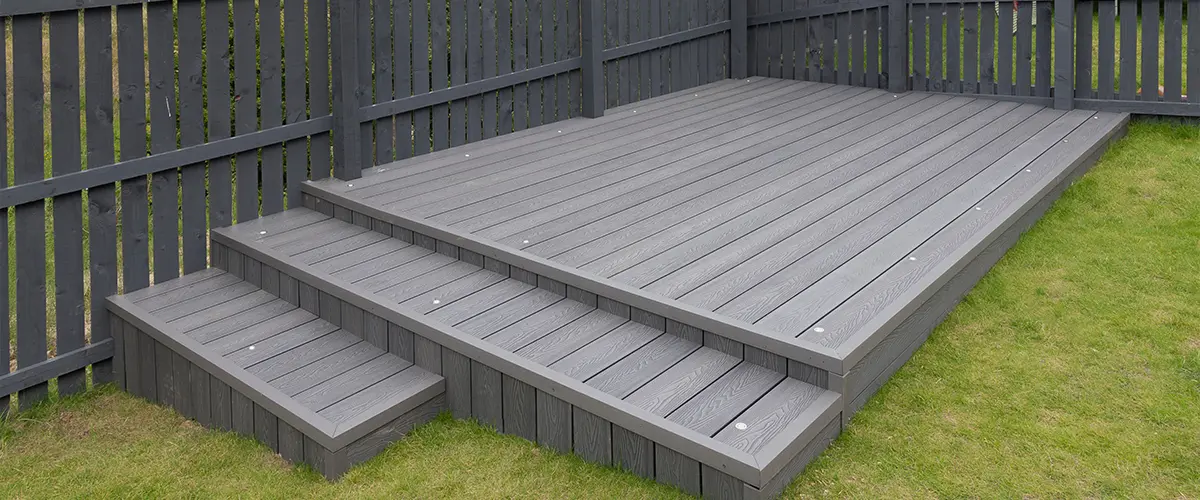 Everything About Vinyl Deck Material Freestanding vinyl deck with no railing