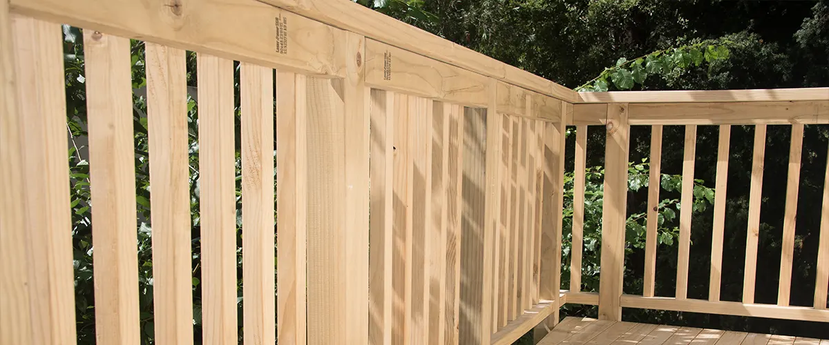 Composite wood railing
