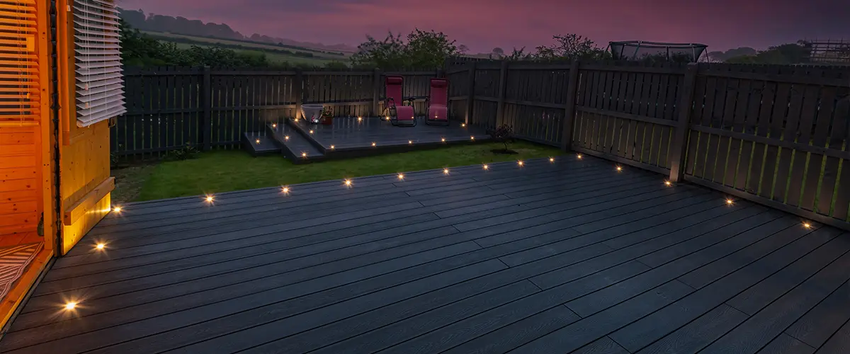 Deck lighting at night