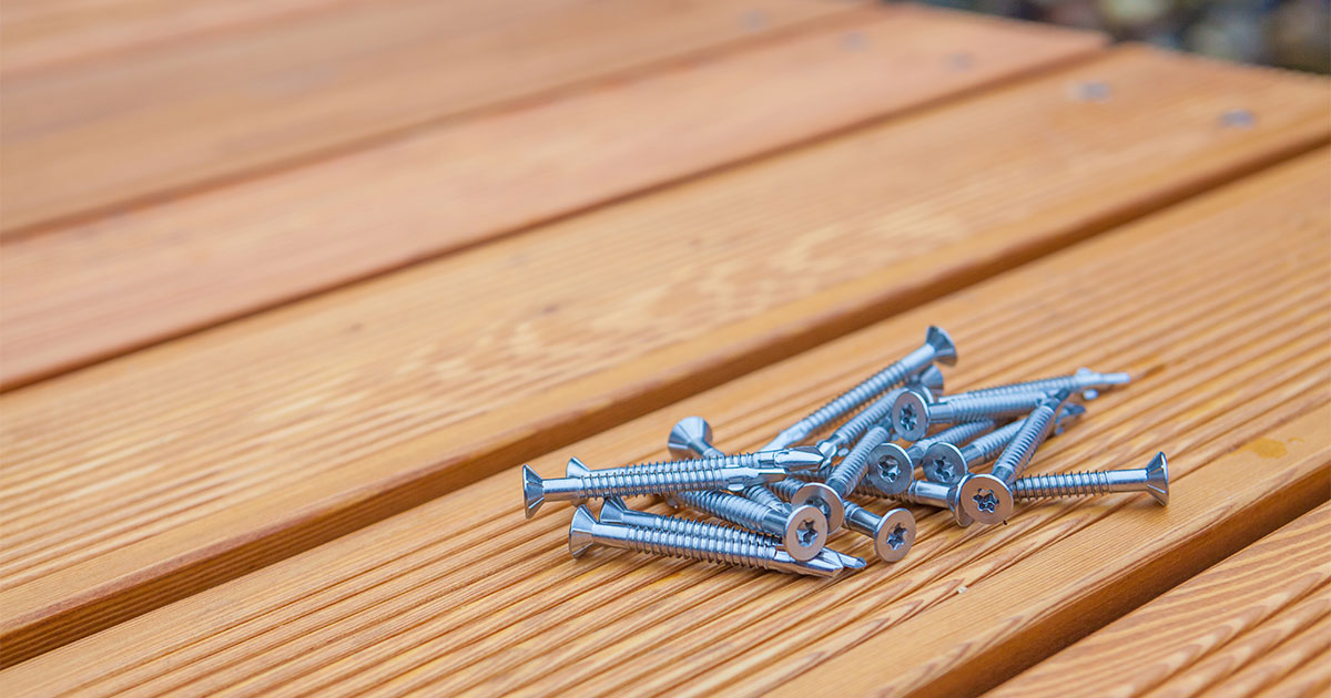 Screws for decking on brown composite deck