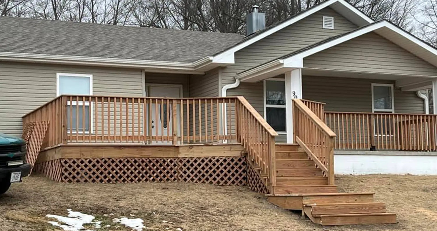 wooden deck porch