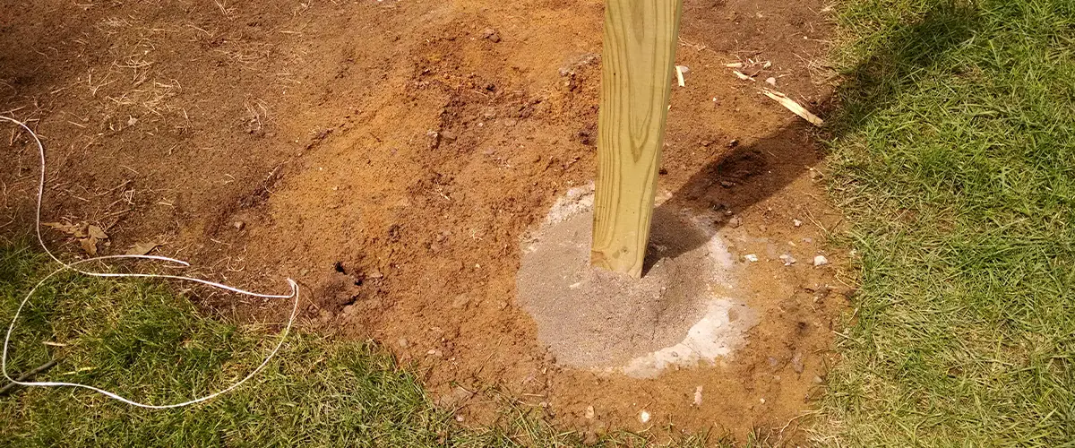 Replacing deck posts in the ground