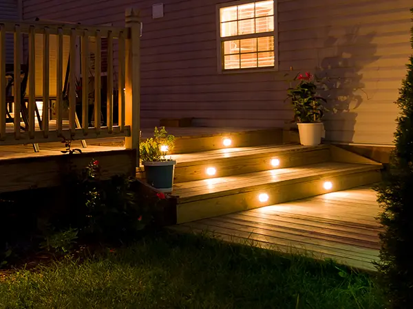 Deck stairs light