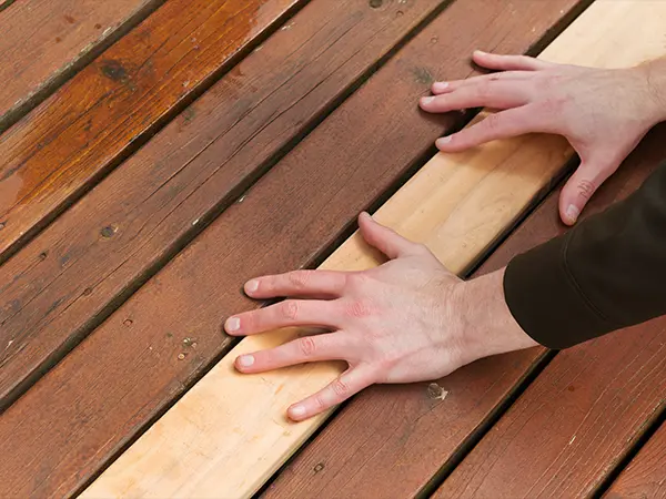 Resurfacing a wood deck
