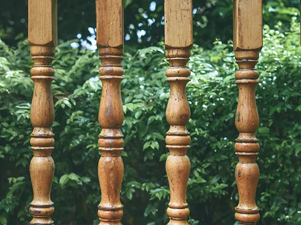 Decorative wood railings