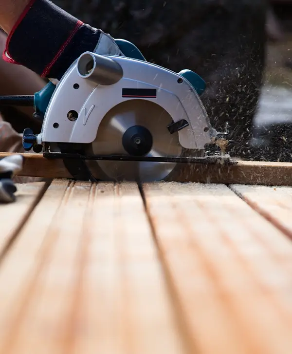 A deck building in Blair, Nebraska