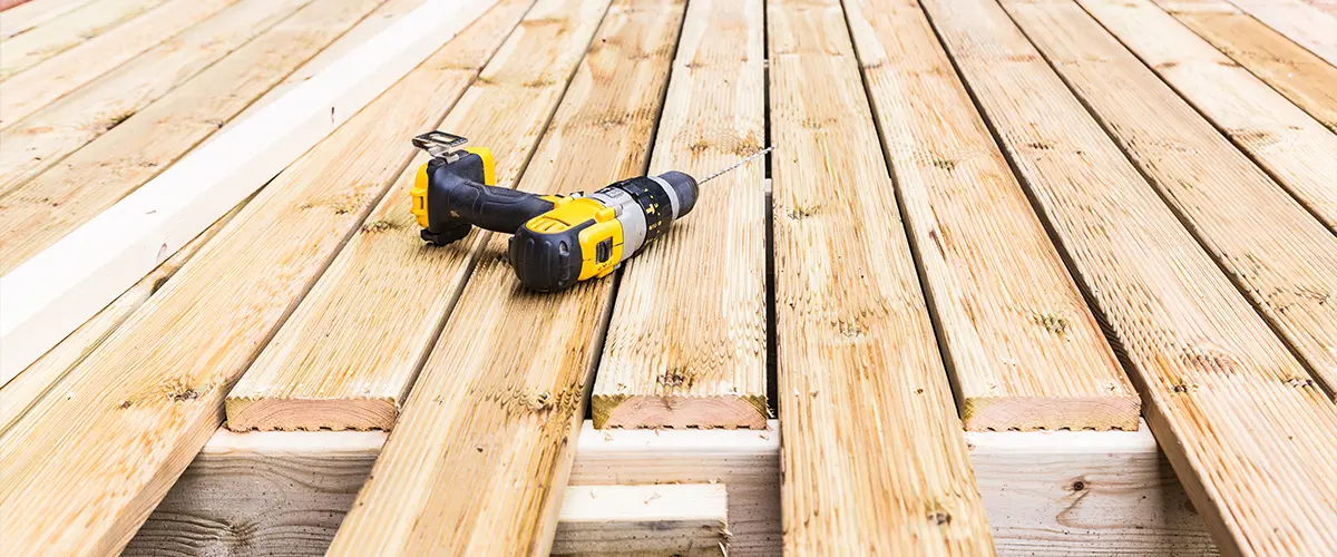 Resurfacing pressure treated wood decking