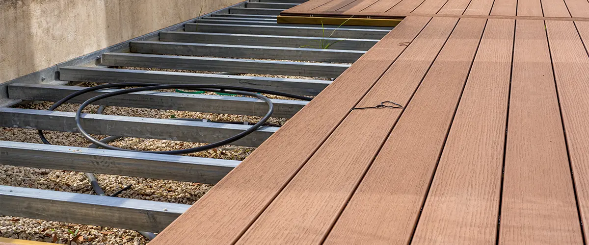 Composite decking installation