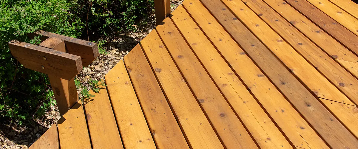 Cedar deck installation