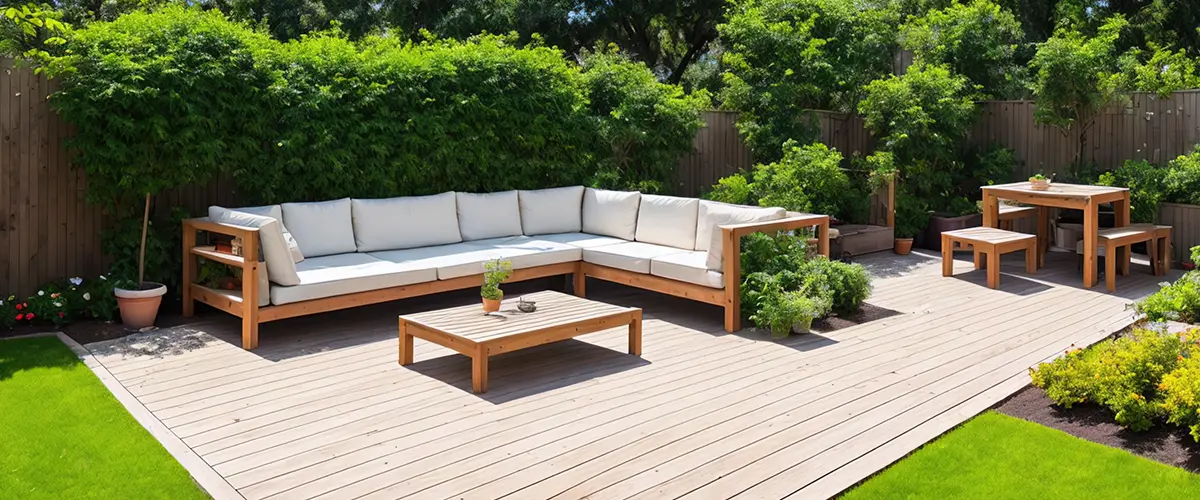decking-with-wood-furniture-and-pillows