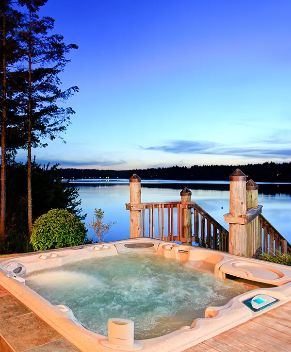 hot tub on deck installation in Omaha