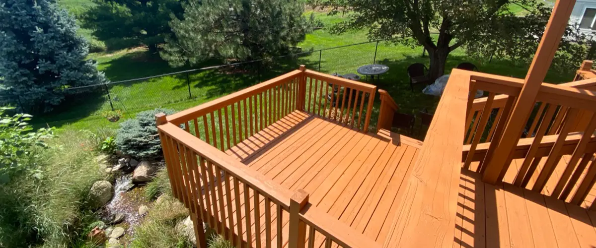 refinished rooftop deck