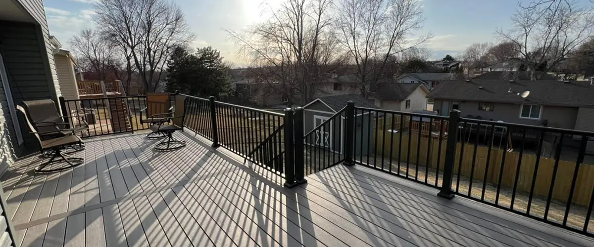 upper floor deck remodeling with a seating area