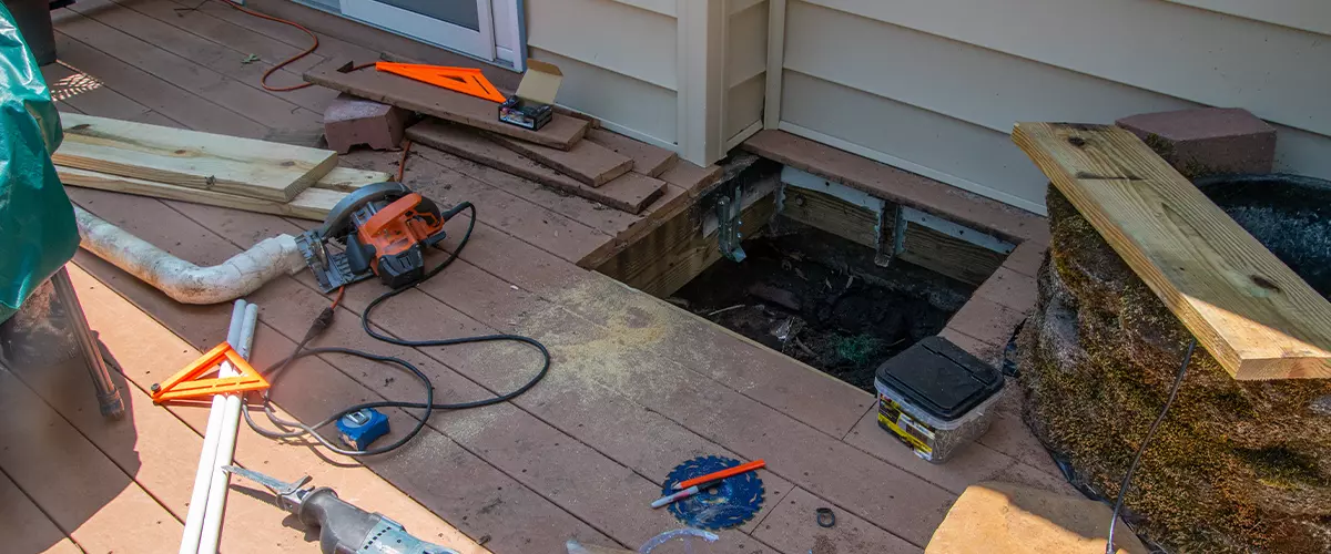 deck drainage system repair