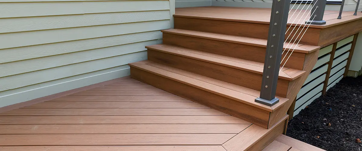 Modern Front Porch With Deck Steps Omaha