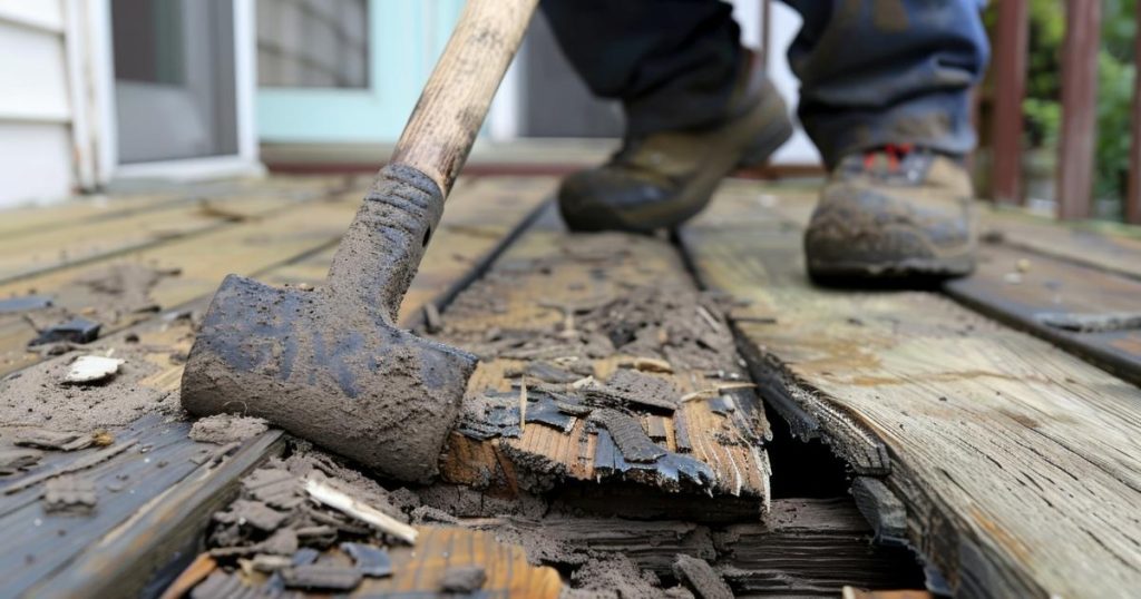 How to Prevent Deck Rot deck demolition featured