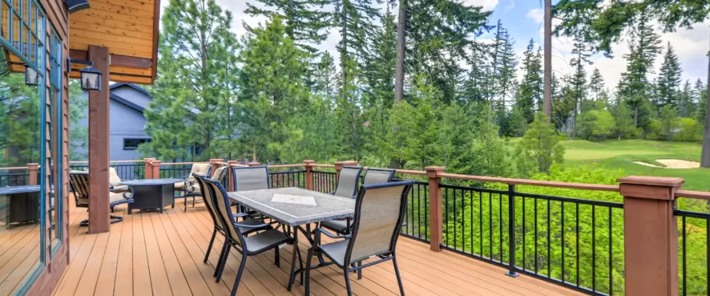 How Omaha’s High Humidity Affects Wooden Decks & the Best Ways to Prevent Rot The same deck as the first image, shown from a slightly different angle.