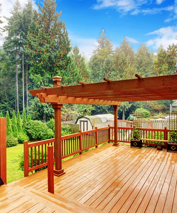 shade structures lincoln ne pergola gazebo building expertly crafted wooden pergola on spacious deck surrounded by lush greenery