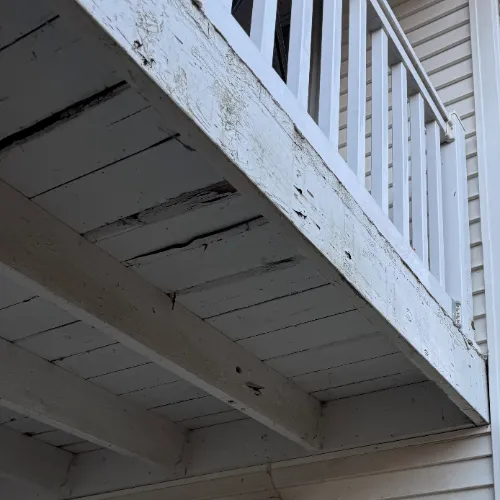 Elevated Cedar Deck Rebuild Paint failure issue