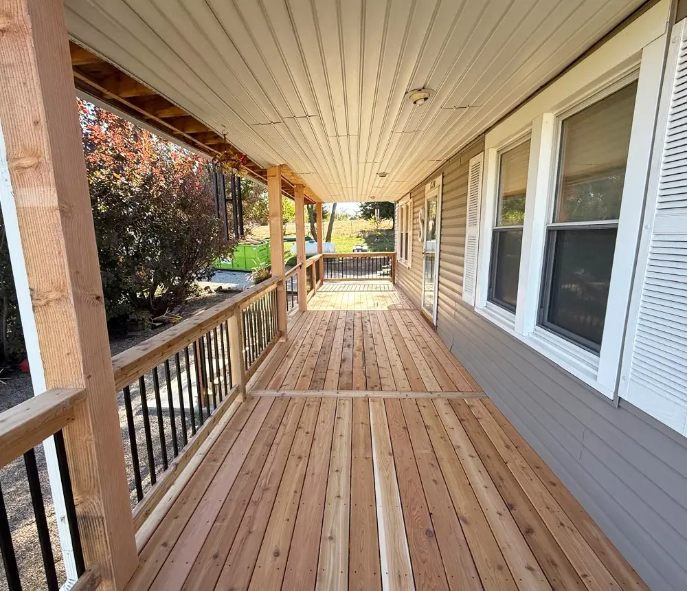 Huge Deck And Covered Porch In Omaha, NE cedar covered porch