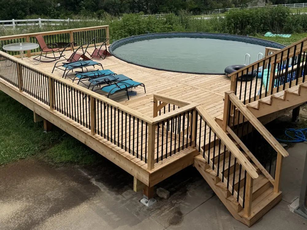 pool deck design finished result