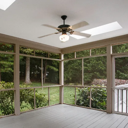 screened in porch deck design feature
