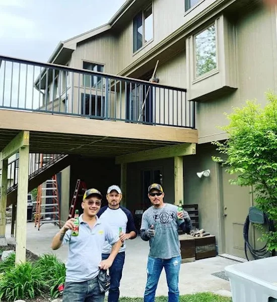 Deck Bros crew on a deck installation project